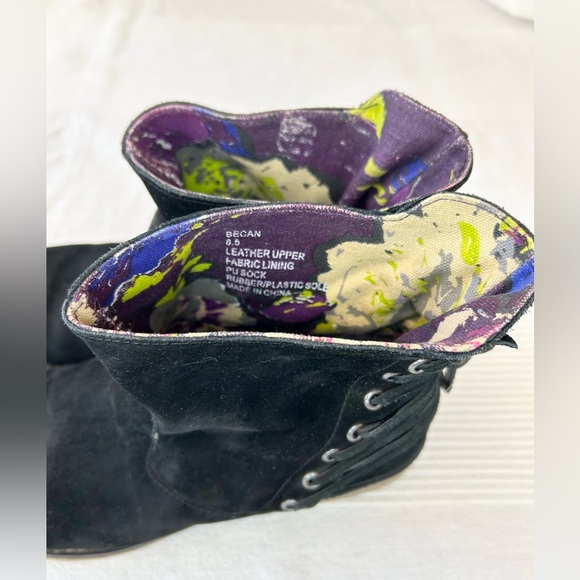 Betsey Johnson Black Suede Becan Boots - Picture 9 of 13